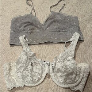 Women’s Lace Bralette & Underwire Bra bundle m